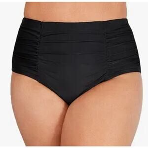 NWT Island Escape South Beach High Waisted Tummy Control Swim Bottoms 24W